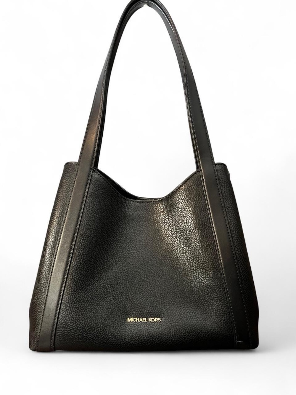 Michael Kors Black Leather Shoulder Tote hobo bag